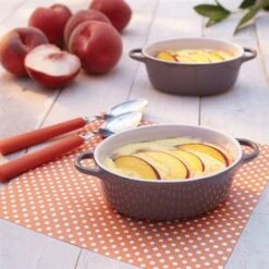 Set 4 Petits Plats à Four Individuels Gris-taupe En Céramique émaillée 350 Ml -Cuisine Fournitures Boutique 059123 2 7 Set 4 petits plats a four individuels gris taupe en ceramique emaillee 350 ml Mathon