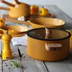 Faitout Ector Induction Aluminium Revêtu 24 Cm Jaune 8 Faitout Ector Induction Aluminium Revêtu 24 Cm Jaune -Cuisine Fournitures Boutique 108008 3 1 Faitout Ector induction aluminium revetu 24 cm jaune Ogo