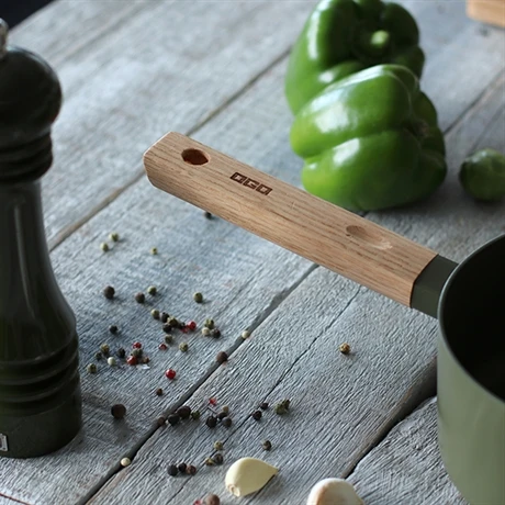 Casserole Ector Induction Aluminium Revêtu Manche En Bois 16 Cm Vert 2 Casserole Ector Induction Aluminium Revêtu Manche En Bois 16 Cm Vert – Image 2