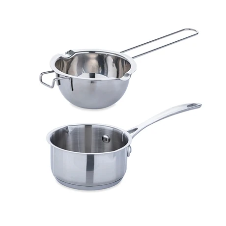 Lot Petite Casserole Inox 12 Cm Et Bol Bain-marie Inox 14 Cm Avec Poignée Longue 1 Lot Petite Casserole Inox 12 Cm Et Bol Bain-marie Inox 14 Cm Avec Poignée Longue