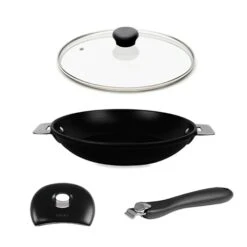 Lot Poêle Cookway 32cm Avec Poignée, Anse Et Couvercle