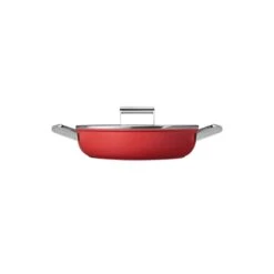 Smeg Sauteuse Aluminium Antiadhésive 28 Cm Rouge Mat Avec Couvercle En Verre Trempé -Cuisine Fournitures Boutique 132004 2 1 Sauteuse aluminium antiadhesive 28 cm rouge mat avec couvercle en verre trempe Smeg