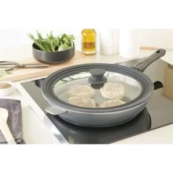 Couvercle En Verre Et Silicone Noir Multidiamètres 28, 30 Et 32 Cm -Cuisine Fournitures Boutique 147001 2 1 Couvercle en verre et silicone noir multidiametres 28 30 et 32 cm Mathon