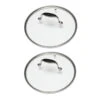 Lot De 2 Couvercles En Verre Excell'Inox 30 Et 32 Cm
