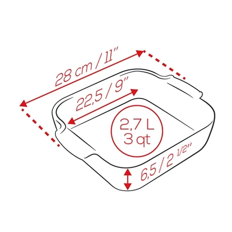 Peugeot Plat Four Carré Céramique Ardoise 28 Cm 2 Peugeot Plat Four Carré Céramique Ardoise 28 Cm – Image 2