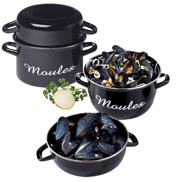 Lot De 2 Marmites à Moules Individuelles 18 Cm 1 Lot De 2 Marmites à Moules Individuelles 18 Cm