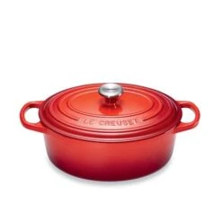 Le Creuset Cocotte Fonte Ovale Cerise 27 Cm