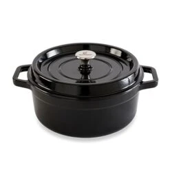 Cocotte En Fonte Ronde 28 Cm 5,6 L Noire
