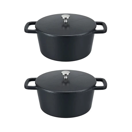 Set De 2 Mini Cocottes Rondes 10 Cm 1 Set De 2 Mini Cocottes Rondes 10 Cm