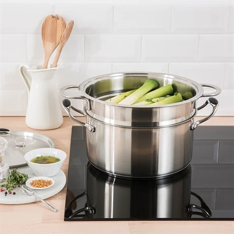 Lot Panier Vapeur Multidiamètre 20, 22, 24 Cm Et Couvercle En Verre Multidiamètre 2 Lot Panier Vapeur Multidiamètre 20, 22, 24 Cm Et Couvercle En Verre Multidiamètre – Image 2