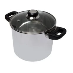 Marmite Traiteur En Inox Avec Couvercle En Verre 24 Cm