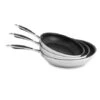 Lot De 3 Poêles Antiadhésives Excell'Inox 20, 24 Et 28 Cm