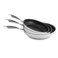 Lot De 3 Poêles Antiadhésives Excell'Inox 20, 24 Et 28 Cm