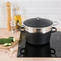 Lot Cocotte Légère Ronde Fonte Aluminium 24 Cm 4,5 L Et Panier Vapeur Multidiamètre 7 Lot Cocotte Légère Ronde Fonte Aluminium 24 Cm 4,5 L Et Panier Vapeur Multidiamètre -Cuisine Fournitures Boutique 279166 2 5 Lot cocotte legere ronde fonte aluminium 24 cm 4 5 L et panier vapeur multidiametre Mathon