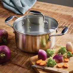 Faitout Excell’Inox 20 Cm Et Couvercle En Verre -Cuisine Fournitures Boutique 279195 2 3 Faitout Excell Inox 20 cm et couvercle en verre Mathon