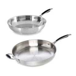 Lot De 2 Poêles Tout Inox Excell’Inox 28 Et 32 Cm