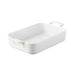 Plat Rectangulaire Porcelaine Belle Cuisine 26 Cm Blanc