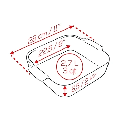 Peugeot Plat Carré Céramique Terracotta 28 Cm 2 Peugeot Plat Carré Céramique Terracotta 28 Cm – Image 2