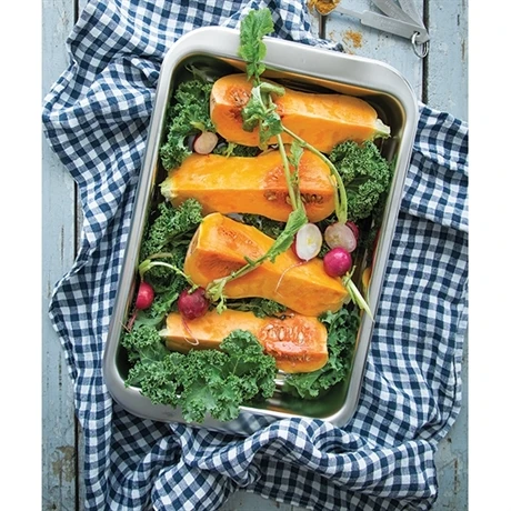 Plat à Four Inox 40 X 28 Cm 2 Plat à Four Inox 40 X 28 Cm – Image 2