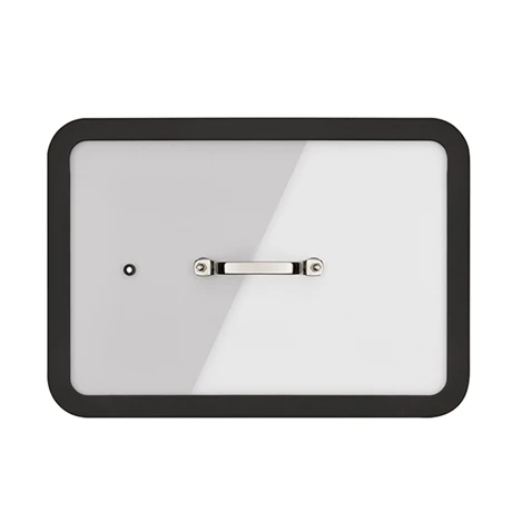 Plat à Four En Inox Avec Couvercle Transparent 36 X 25 Cm 2 Plat à Four En Inox Avec Couvercle Transparent 36 X 25 Cm – Image 2