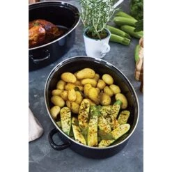 Cocotte Roaster 38 Cm Acier émaillé -Cuisine Fournitures Boutique 381007 2 1 Cocotte roaster 38 cm acier emaille Baumalu