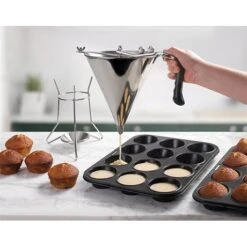 Entonnoir Piston 2 L En Inox -Cuisine Fournitures Boutique 573043 2 1 Entonnoir piston 2 L en inox Lacor