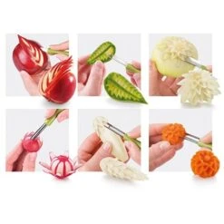 Set à Sculpter Pour Fruits Et Légumes Presto Carving 7 Set à Sculpter Pour Fruits Et Légumes Presto Carving -Cuisine Fournitures Boutique 60288 3 1 Set a sculpter pour fruits et legumes Presto Carving