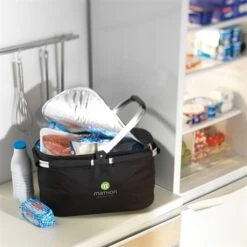 Panier Isotherme Noir Pliable Avec Anse Rabattable -Cuisine Fournitures Boutique 60535 3 7 Panier isotherme noir pliable avec anse rabattable Mathon