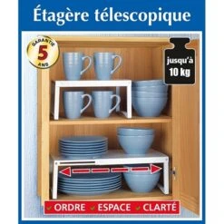 Etagère Télescopique En Fer -Cuisine Fournitures Boutique 60685 3 5 Etagere telescopique en fer Wenko by Maximex