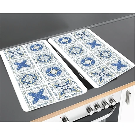 Set 2 Couvre-plaques Carreaux Bleus 3 Set 2 Couvre-plaques Carreaux Bleus – Image 3