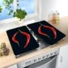 Set De 2 Couvre Plaques Protection Motifs Piments
