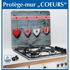 Protection Murale En Verre Coeurs -Cuisine Fournitures Boutique 62368 2 5 Protection murale en verre Coeurs Wenko by Maximex