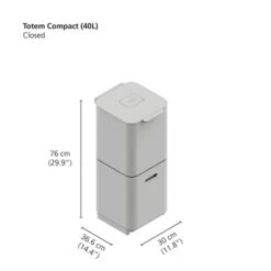 Joseph Joseph Poubelle Totem Pierre 40 L - 2 Compartiments 20 L -Cuisine Fournitures Boutique 658000 4 2 Poubelle Totem Pierre 40 L 2 compartiments 20 L Joseph Joseph