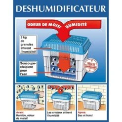 Absorbeur D'humidité 2kg -Cuisine Fournitures Boutique 658007 2 1 Absorbeur d humidite 2kg Wenko by Maximex