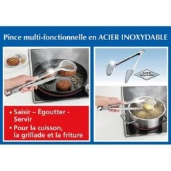 Pince De Cuisson Multifonction Inox 34,5 Cm -Cuisine Fournitures Boutique 671004 4 3 Pince de cuisson multifonction inox 34 5 cm Wenko by Maximex