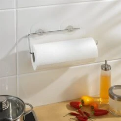 Porte Essuie-tout Chrome à Ventouse