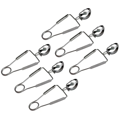 Lot De 6 Pinces à Escargot Inox 1 Lot De 6 Pinces à Escargot Inox