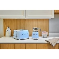 Smeg Toaster 4 Fentes 2000 W TSF03PBEU Bleu Azur -Cuisine Fournitures Boutique 700060 3 1 Toaster 4 fentes 2000 W TSF03PBEU bleu azur Smeg