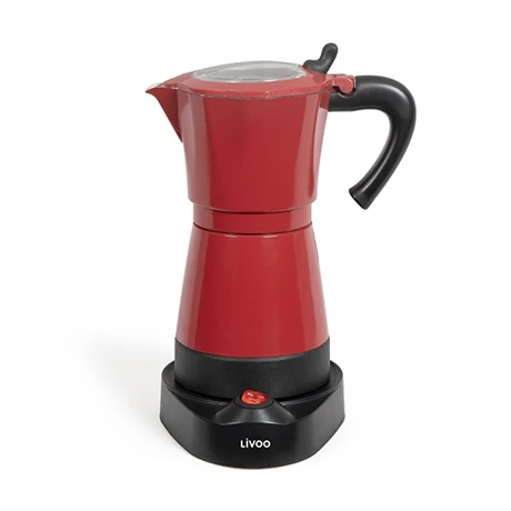 LIVOO Cafetière électrique Italienne Rouge 6 Tasses 480 W 1 LIVOO Cafetière électrique Italienne Rouge 6 Tasses 480 W