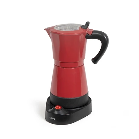 LIVOO Cafetière électrique Italienne Rouge 6 Tasses 480 W 3 LIVOO Cafetière électrique Italienne Rouge 6 Tasses 480 W – Image 3