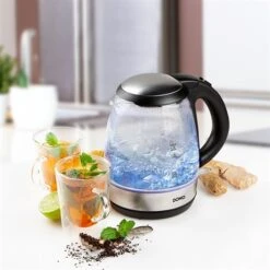 Domo Bouilloire En Verre Led Bleu 2200 W -Cuisine Fournitures Boutique 702003 3 1 Bouilloire en verre led bleu 2200 W Domo
