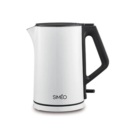 Bouilloire électrique Double Paroi 1,4 L 2000 W Blanche 1 Bouilloire électrique Double Paroi 1,4 L 2000 W Blanche