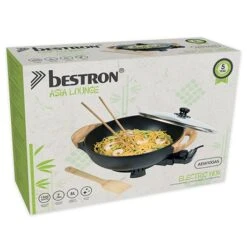 Bestron Wok électrique Avec Couvercle En Verre 1500 W -Cuisine Fournitures Boutique 728059 3 1 Wok electrique avec couvercle en verre 1500 W Bestron