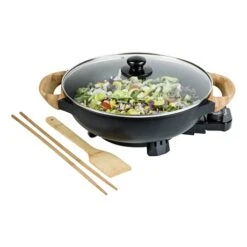 Bestron Wok électrique Avec Couvercle En Verre 1500 W -Cuisine Fournitures Boutique 728059 4 1 Wok electrique avec couvercle en verre 1500 W Bestron