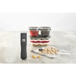 Caso Pompe De Mise Sous Vide électrique Vacu One Touch Eco-Set Avec Accessoires -Cuisine Fournitures Boutique 760363 4 1 Pompe de mise sous vide electrique Vacu One Touch Eco Set avec accessoires Caso