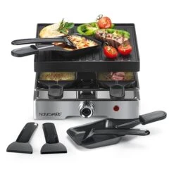 Appareil Raclette-gril électrique 4 Poêlons 750 W -Cuisine Fournitures Boutique 780253 2 1 Appareil raclette gril electrique 4 poelons 750 W Naturamix