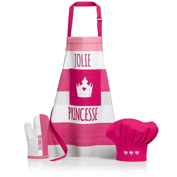 Ensemble Tablier, Gant Et Toque Pour Enfant Sissi 1 Ensemble Tablier, Gant Et Toque Pour Enfant Sissi