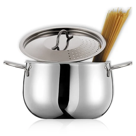 Cuit-pâtes En Inox 18 10 Avec Couvercle égouttoir 20 Cm 4,5 L 1 Cuit-pâtes En Inox 18 10 Avec Couvercle égouttoir 20 Cm 4,5 L